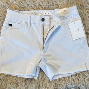 KanCan Women's Crisp White Jean Shorts